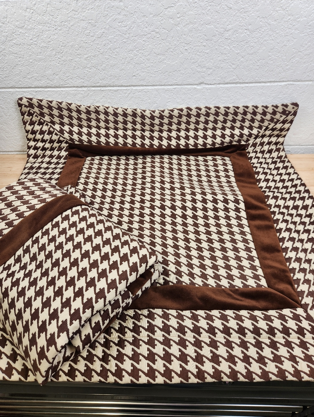 Ashley Furniture 2 EURO Pillow Sham Herringbone Velvet Stripe Farmhouse Country